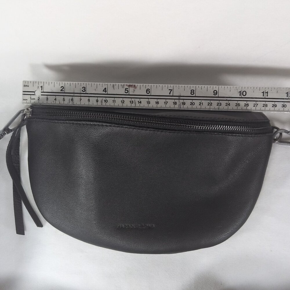 Harbour 2nd Black Ash Genuine Leather Guitar Strap Large Belt Bag Fanny Pack - Picture 11 of 12